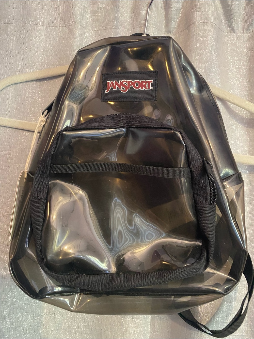 Jansport Black Clear PVC Mini Backpack - Picture 2 of 6